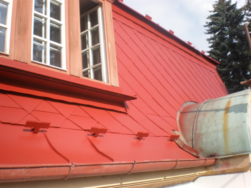 Renovační nátěr eternitové střechy na MŠ Velké Poříčí - Obrázek 14