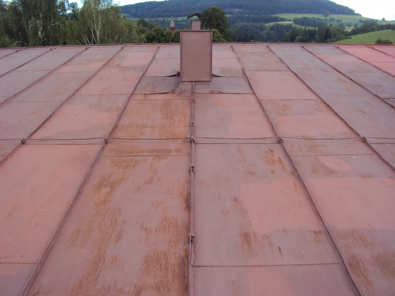 Renovační nátěr plechové střechy - Těchonín; okres Ústí nad Orlicí - Obrázek 2