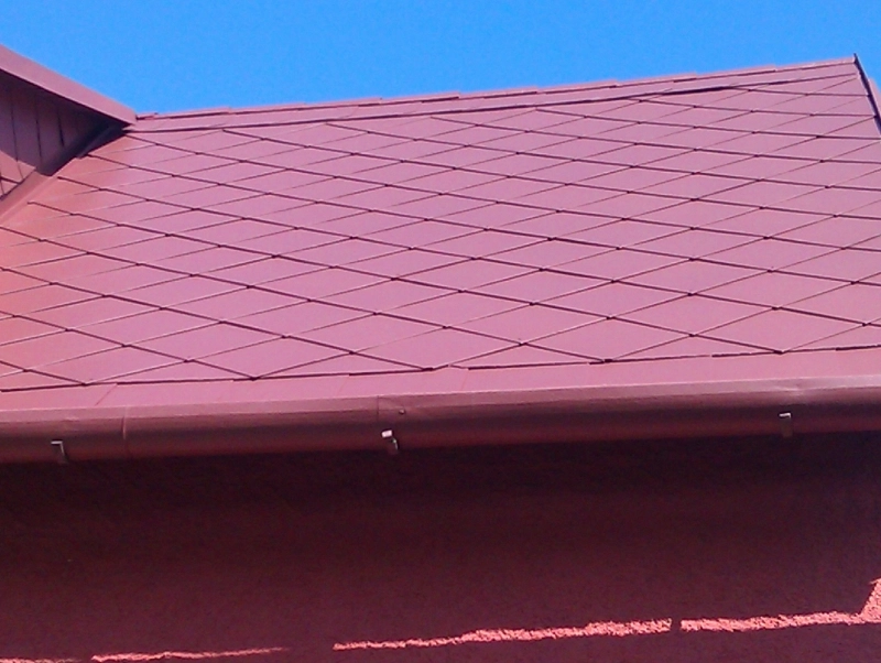po realizaci - detail-Renovační nátěr eternitové střechy