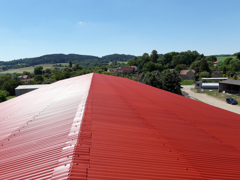 Renovační nátěr vlnité plechové střechy - Borotín - Obrázek 11