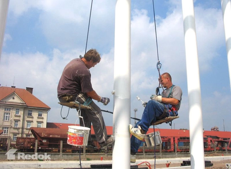 Terminál hromadné dopravy – nátěr ocelové konstrukce 