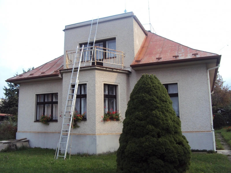Renovační nátěr plechové střechy