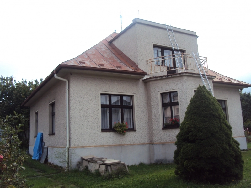 Renovační nátěr plechové střechy