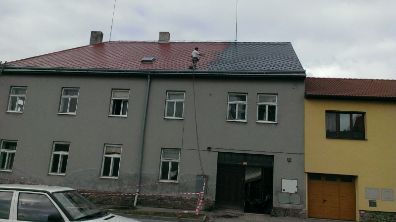Nátěr eternitové střechy