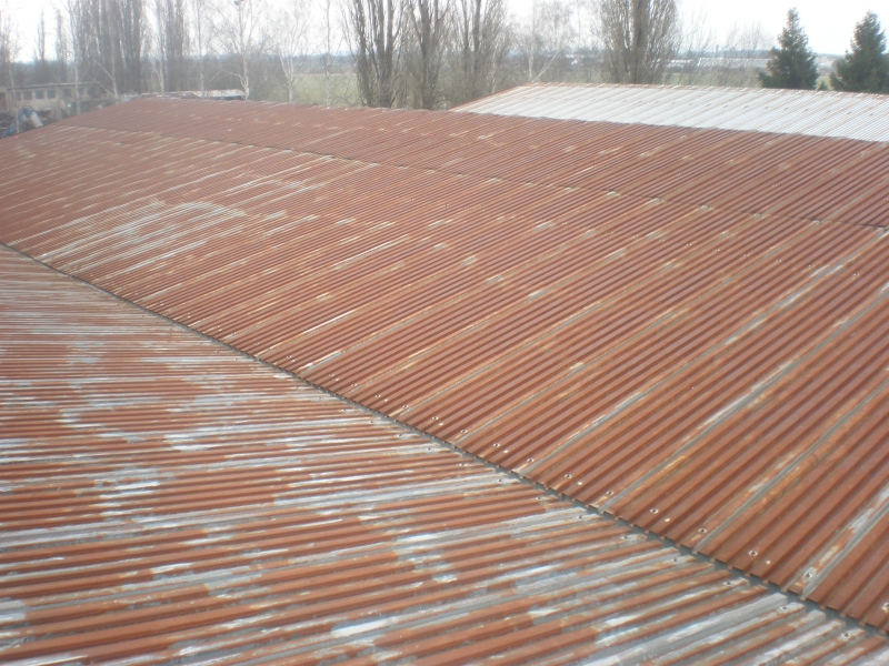 Nátěr plechových střech skladových hal areálu - Obrázek 1