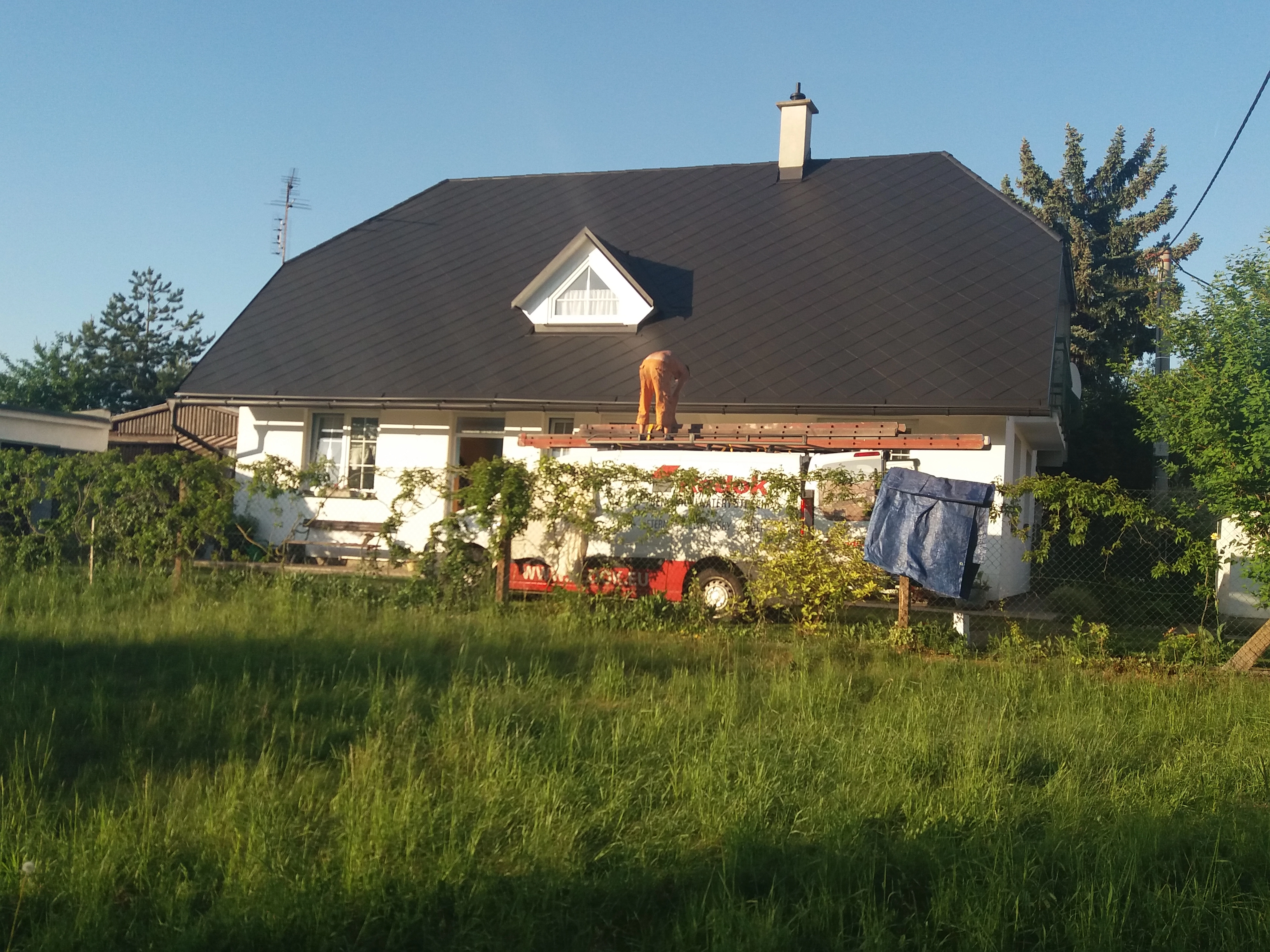 Renovační nátěr eternitové střechy